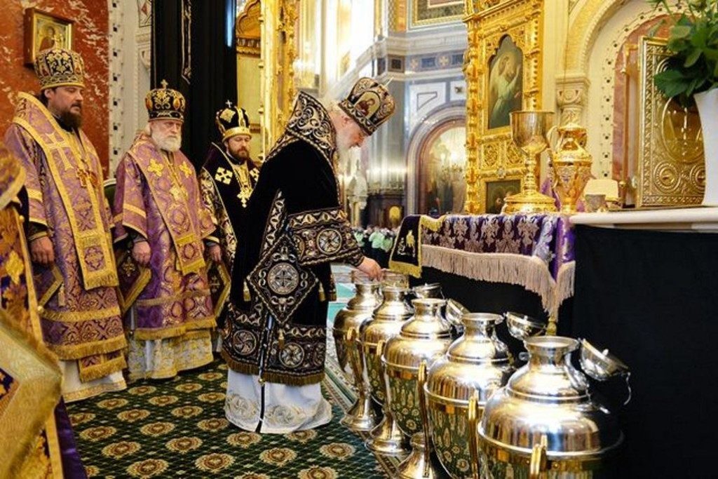 Освящение Миро Патриархом Кириллом